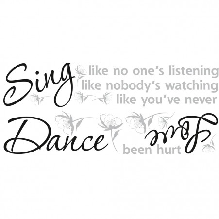 Sheets of the Sing Dance Love Decals