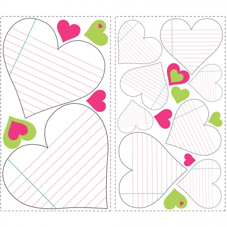 Sheets of the Dry Erase Heart Decal