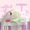Girls bedroom with Ballet Wall Decals with Glitter