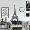 Lounge with the Giant Eiffel Tower Wall Decal