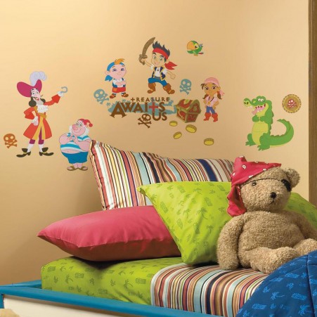 Jake and the Never Land Pirates Wall Decals in a bedroom