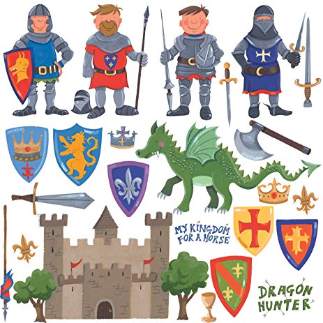 Items in the Knights Wall Decal Set