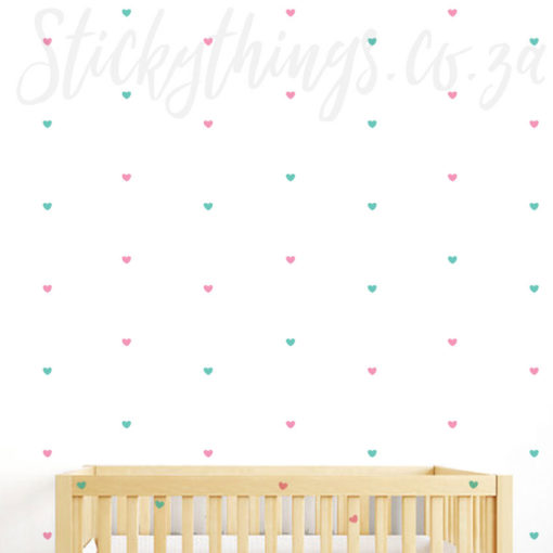 Nursery with our Mini Hearts Wall Decal