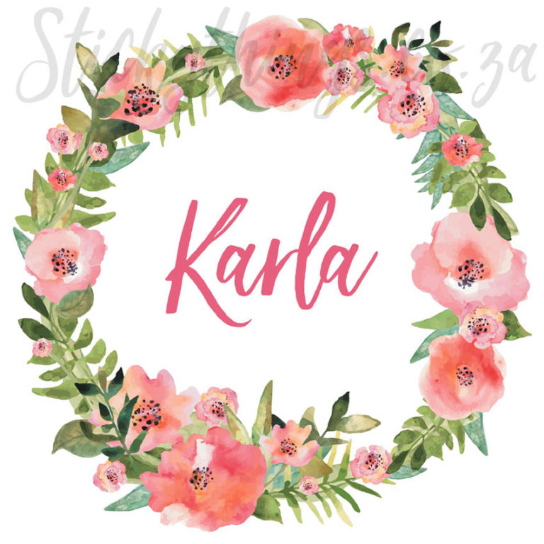 The whole Personalised Name Wreath Decal