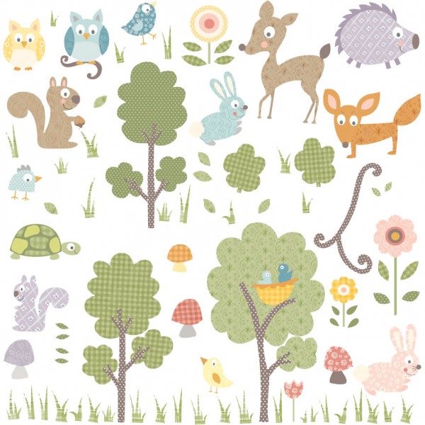 Layout idea for the Woodland Animal Decals