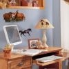 Wild Horses Wall Stickers in a home office