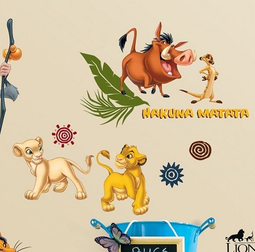 Close up of The Lion King Wall Stickers
