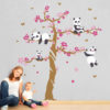 Panda Tree Wall Sticker in a nursery