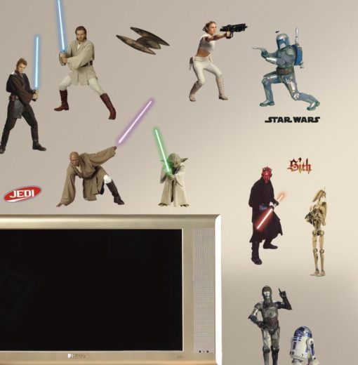 Star Wars Wall Decals in a Bedroom