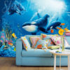 Killer Whale Wall Mural on a wall