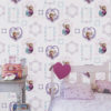 Disney Frozen Frames Wallpaper in a Girls Bedroom