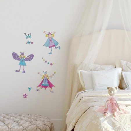 Bedroom with some of the Fairy Princess Wall Sticker Set
