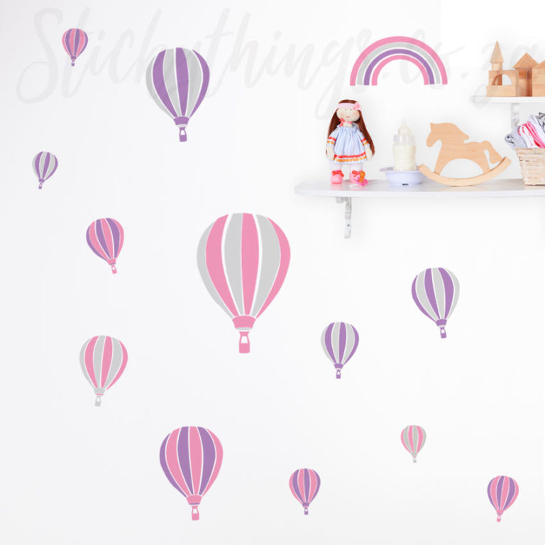 Nursery Hot Air Balloons Wall Stickers