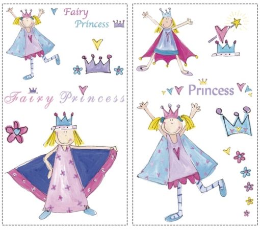 Close up of the Princess Fairy Wall Decal