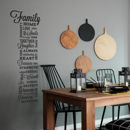 Family Quote Wall Art Sticker in a dining room