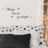 Always Kiss me Goodnight Wall Decal in a bedroom