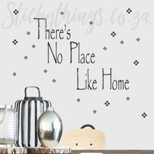 No Place Like Home Wall Sticker in a Dining Room