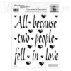 All Because Two People Fell In Love Wall Decal Sheet
