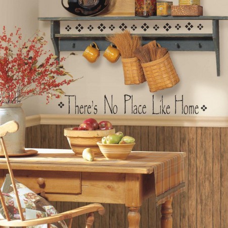 There's No Place Like Home Wall Decal in a kitchen