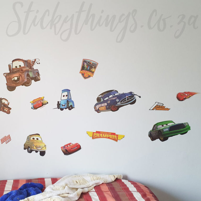 Cars Wall Decals on a wall