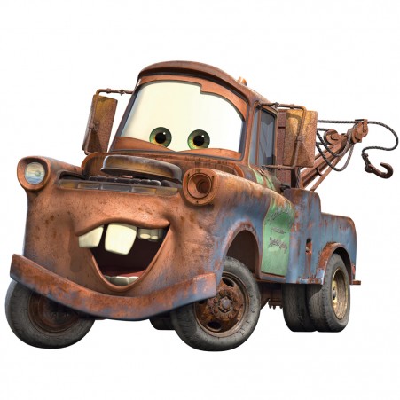 Close up of the Disney Giant Cars Mater Wall Decal