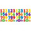 ainbow Numbers Wall Stickers Sheets