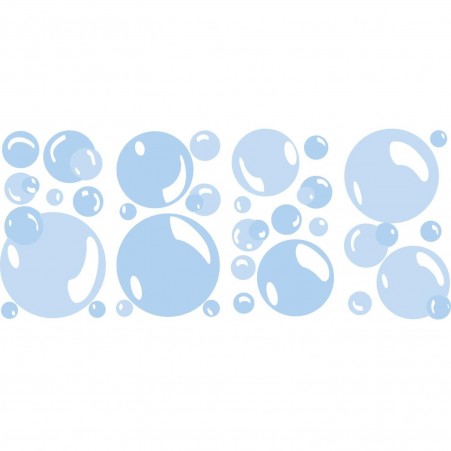 Blue Bubbles Wall Art Decals Sheets