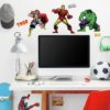 Classic Marvel Wall Stickers in a Boys Room