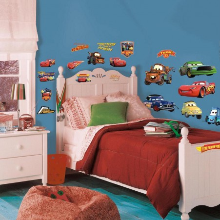 Disney Cars Wall Decals in a Bedroom