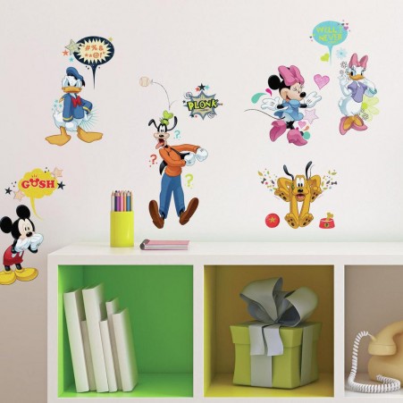 Disney Mickey Animated Fun Decals in a Playroom