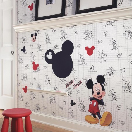 Disney Mickey Chalkboard Decals on Mickey Mouse Wallpaper