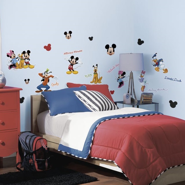 Disney Mickey Mouse Wall Stickers in a Bedroom