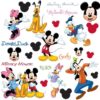 Showing Close up of most of the Disney Mickey Mouse Wall Stickers