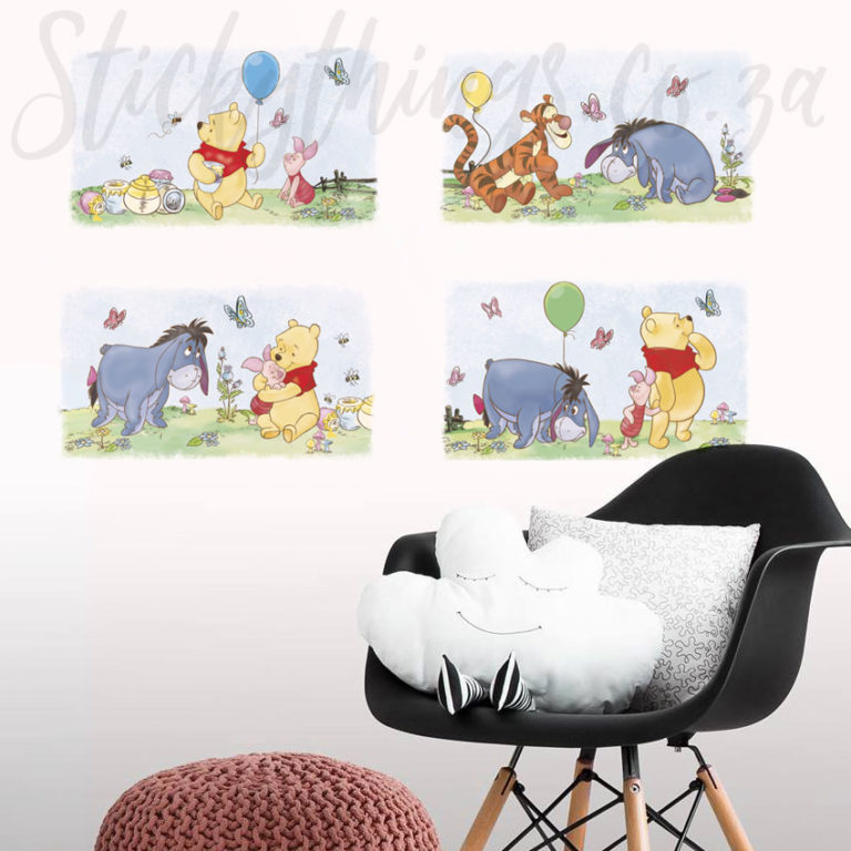 Disney Winnie the Pooh Poster Wall Stickers in a Nursery