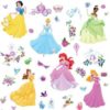 All the stickers in the set of Disney Princesses Peel and Stick Decals