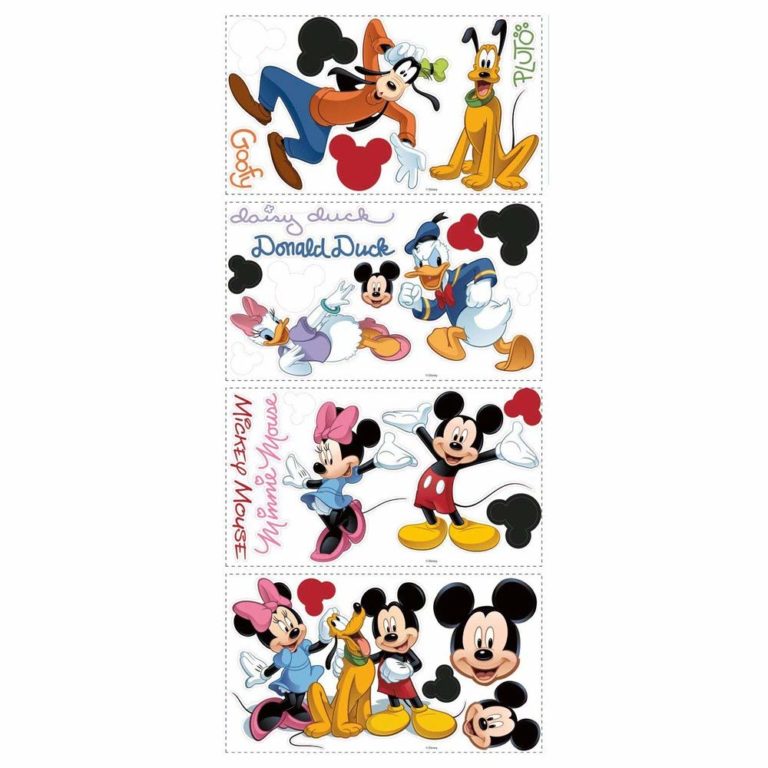 Roommates Mickey Mouse Wall Art Stickers Sheets