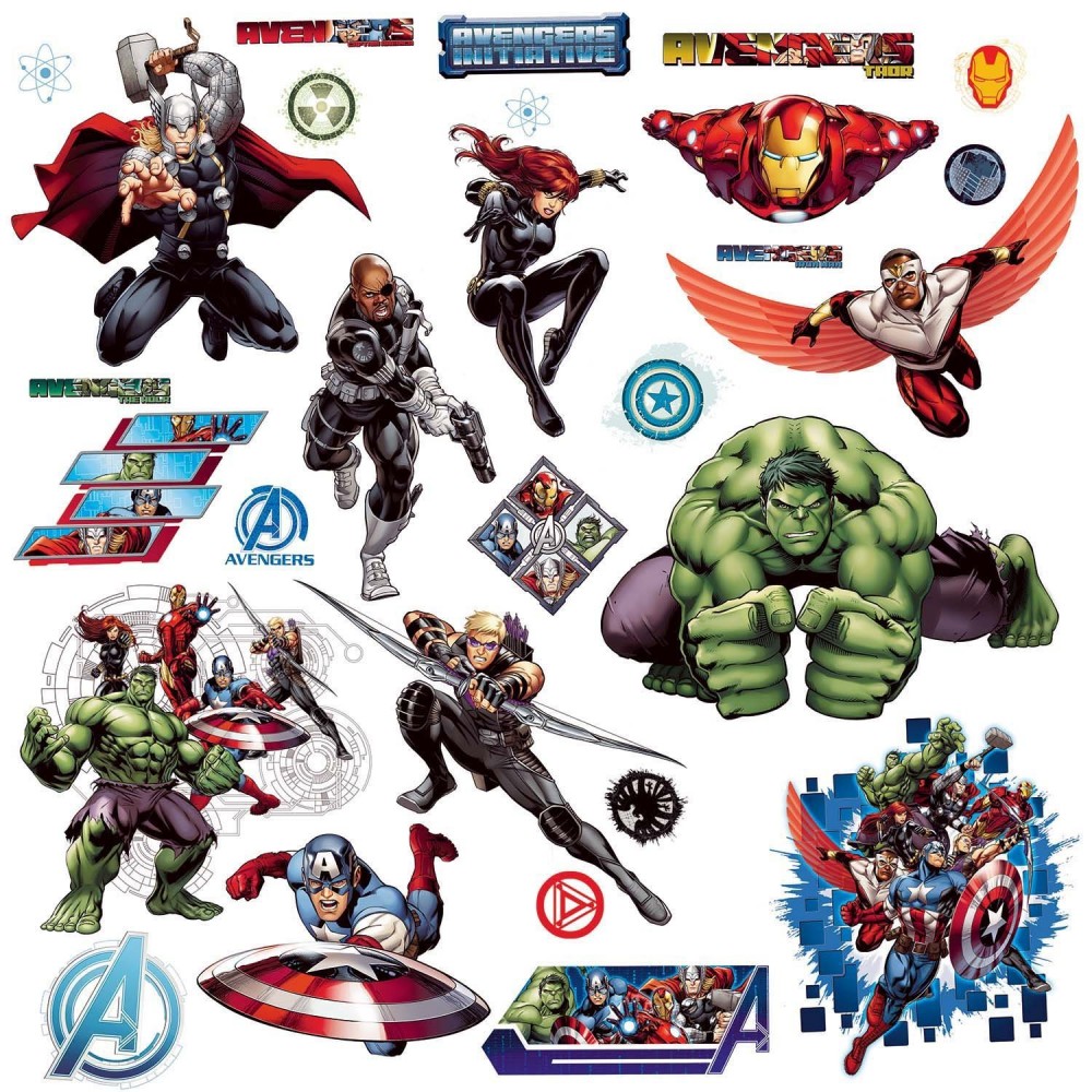 Avengers Assemble and Hulk Wall Decal Marvel Avengers