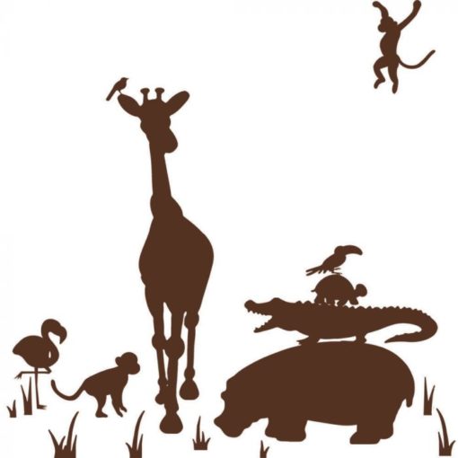 Giant Safari Animal Silhouettes Stickers