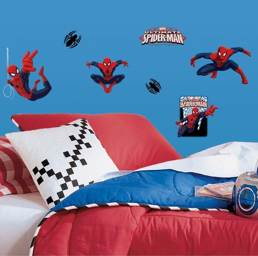 Spiderman Wall Stickers L And Stick Ultimate Spider Man Decals - Spiderman Wall Stickers Uk