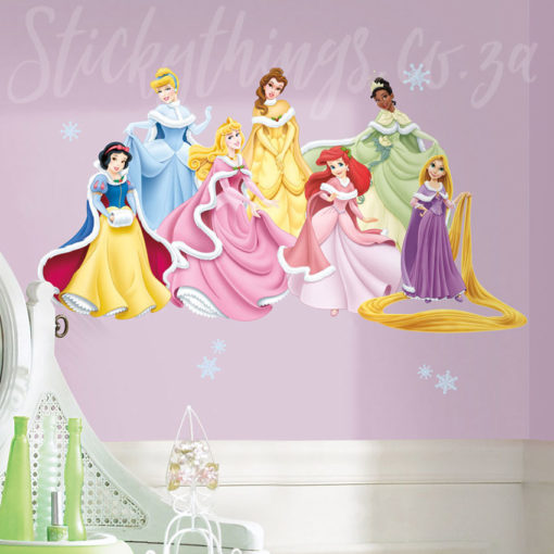 Disney Winter Princesses Wall Stickers in a Girls Room