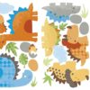 Close up of the Baby Dinosaur Wall Art Stickers