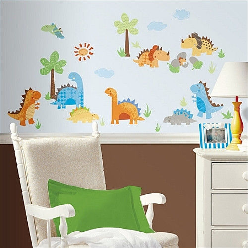 Babysaurus Wall Stickers in a Nursery