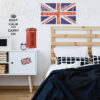 British Flag Wall Sticker in a Bedroom