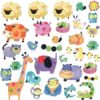 All the Nursery Fun Animals Wall Decals together