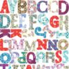 Close up of the Boho Girls Alphabet Letters Wall Stickers
