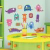Monsters Wall Stickers in a Playroom
