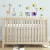 Nursery Animals Wall Stickers in a Baby Room