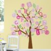 Pink Alphabet Tree Wall Decal in a Playroom
