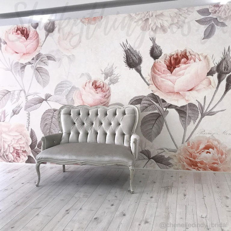 Bridal Studio with the Rose Watercolour Wallpaper