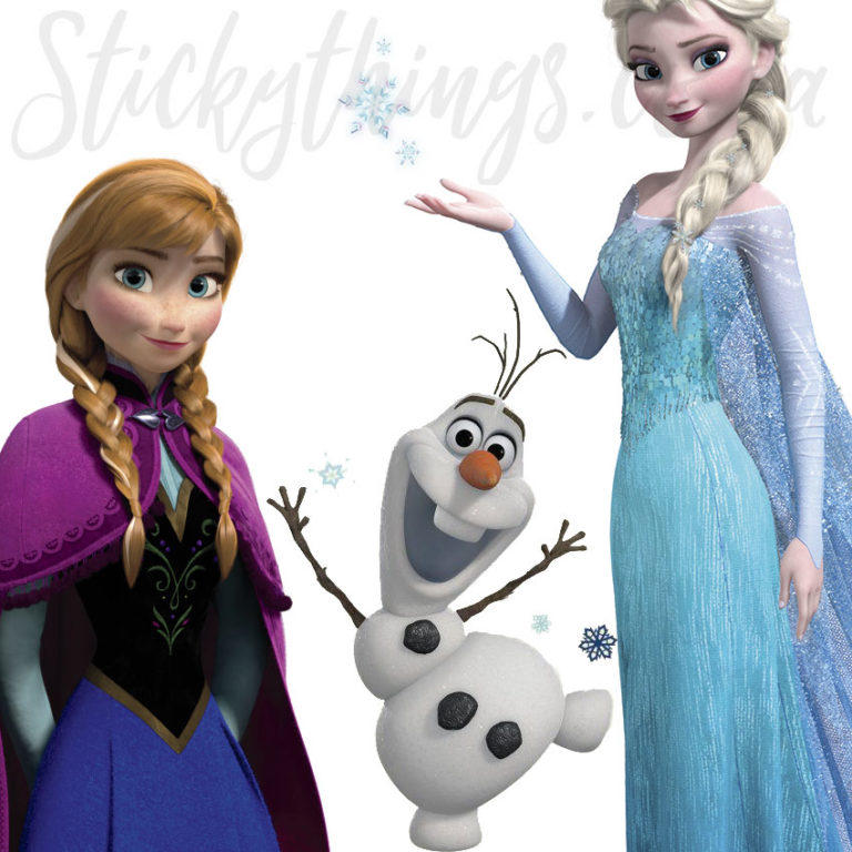 Close up of the Giant Disney Anna Olaf Elsa Frozen Stickers